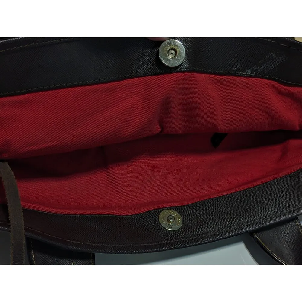 Dooney and Bourse Giraffe Print Tote Bag June Monza Coated Canvas Shoulder Purse - Image 6