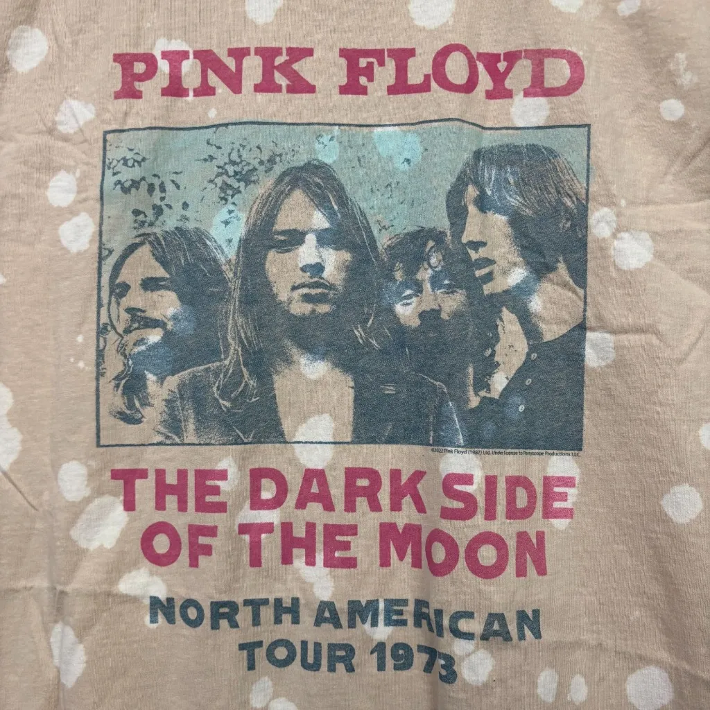 Pink Floyd The Dark Side of the Moon Tour 1973 Rock Band T-shirt Size Large - Image 2