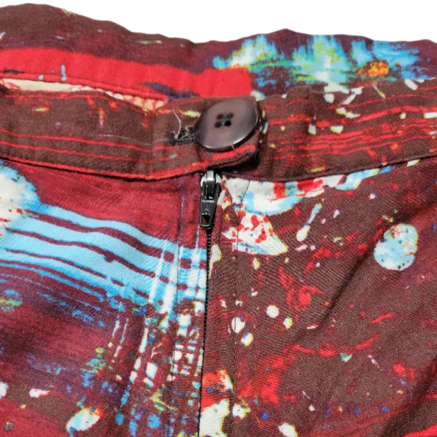 Grey Antics Skirt Size 4 26" Waist Peasant Skirt Pleated Skirt Midi Skirt Floral - Image 5