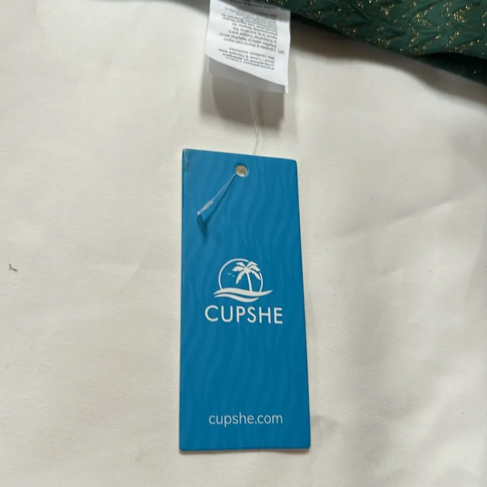 COPY - Cupshe Emerald/Gold Halter or Tube Top Bikini TopSize Sm-NWTS - Image 3