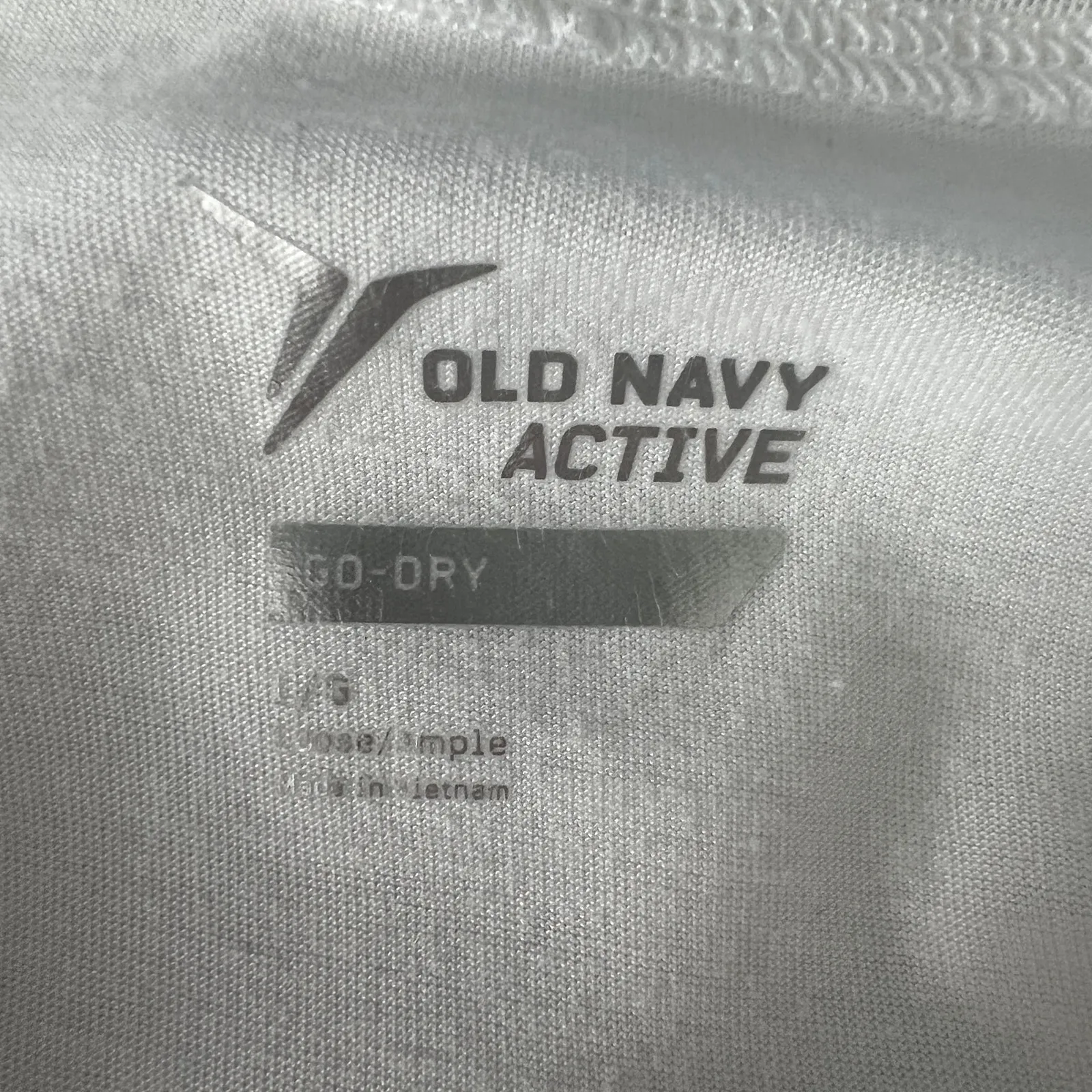 Old Navy Go-Dry Active Breathable Long Sleeve White Top Size Large - Image 2
