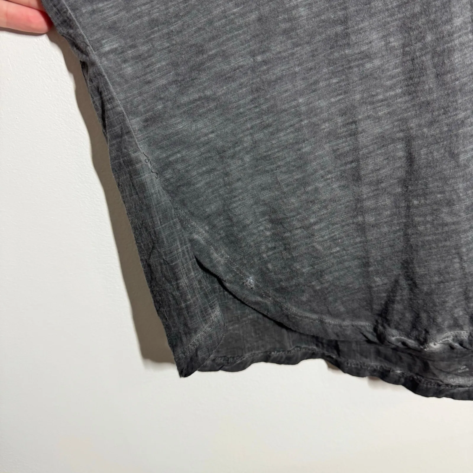 Pilcro Short Sleeve TShirt Women Gray S Cotton Casual Minimal Comfort Athleisure - Image 3