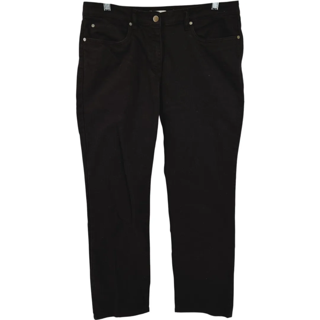 Eileen Fisher Jeans Organic Cotton Slim Straight Stretch High Brown 12 36x32 - Image 2