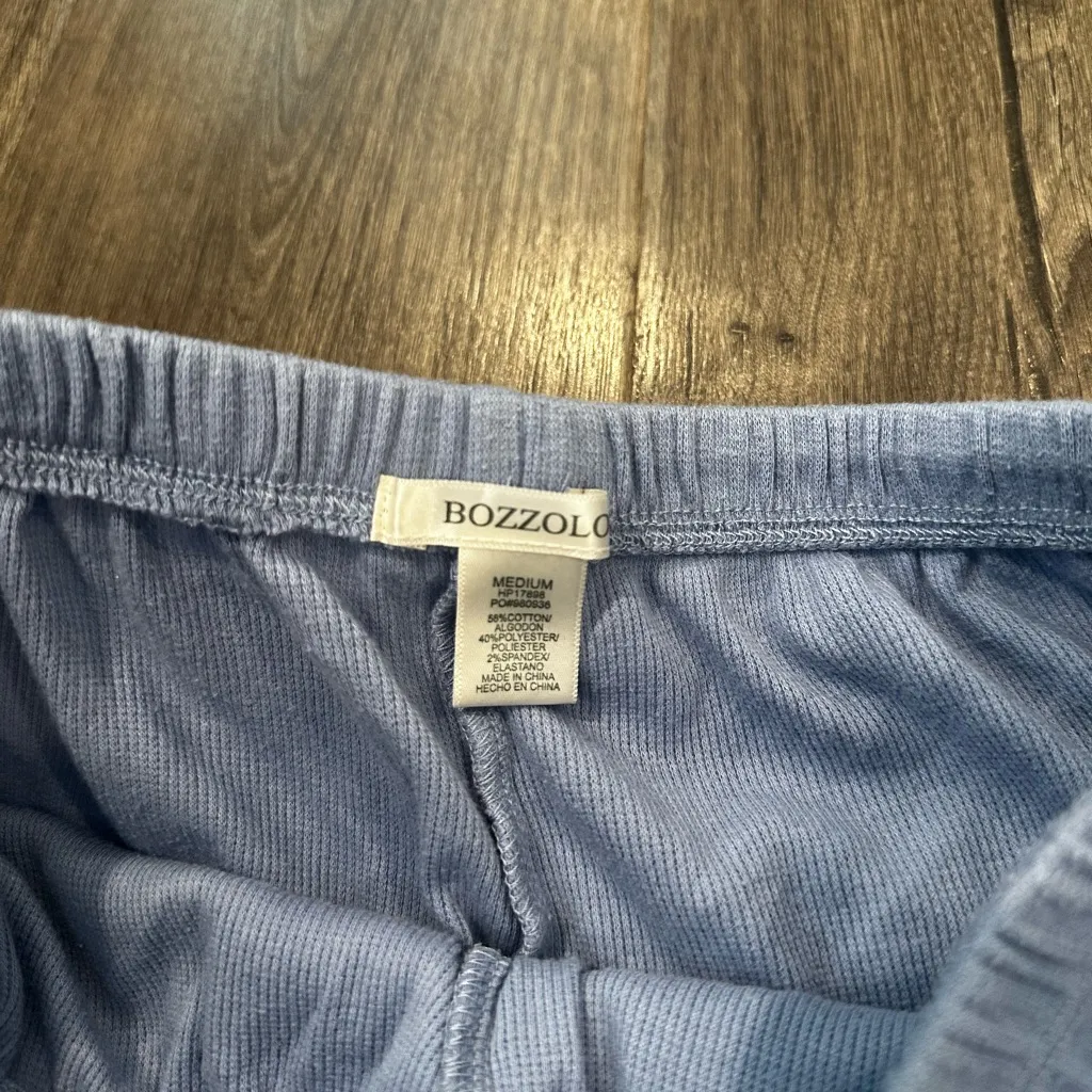 Cute Lace Waffle PJ Shorts Blue Size M - Image 4