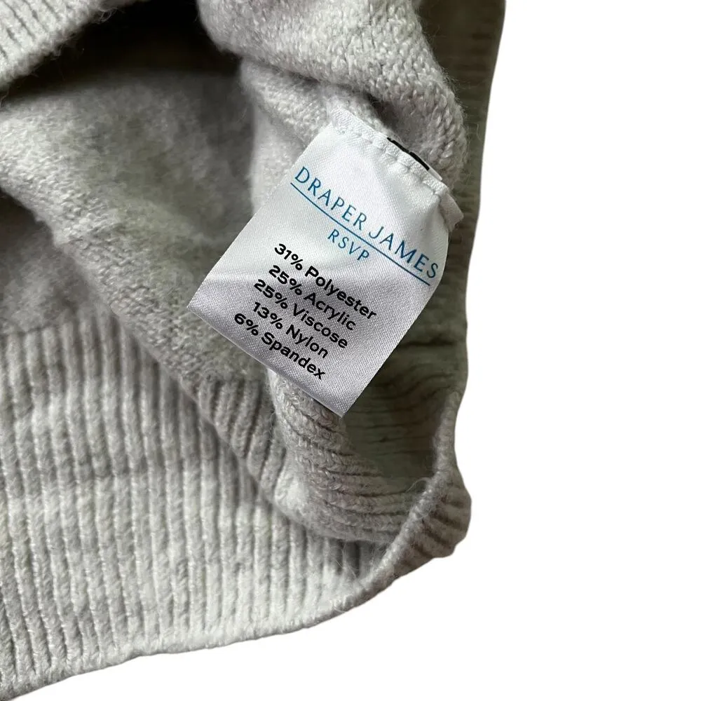 Draper James RSVP Gray Pearl Rhinestones Embellish Sweater Women Small | 27 - Image 5