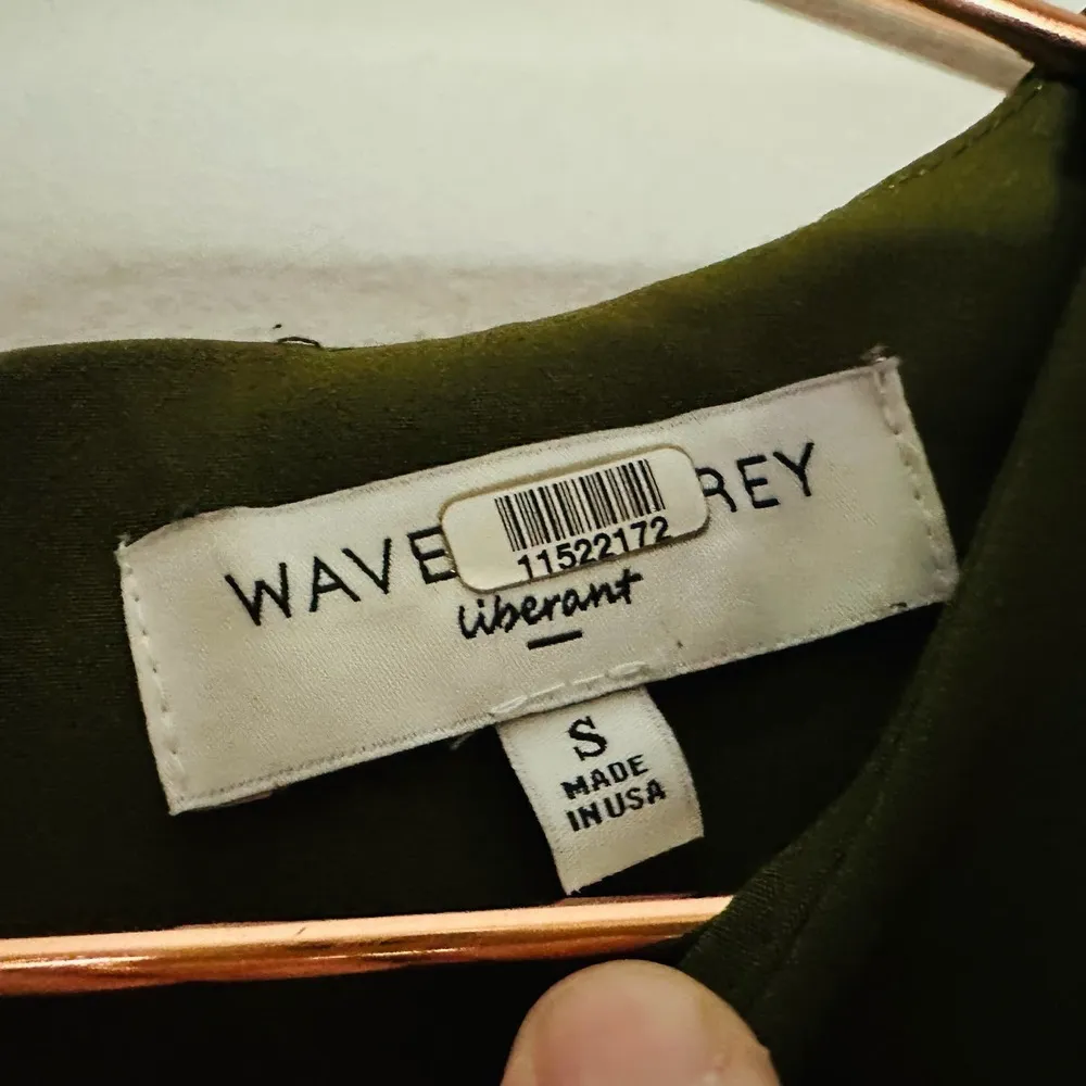 WAVERLY Grey Women’s Green Rachel Puff Sleeves Ruffles Mini Dress Size Small - Image 8