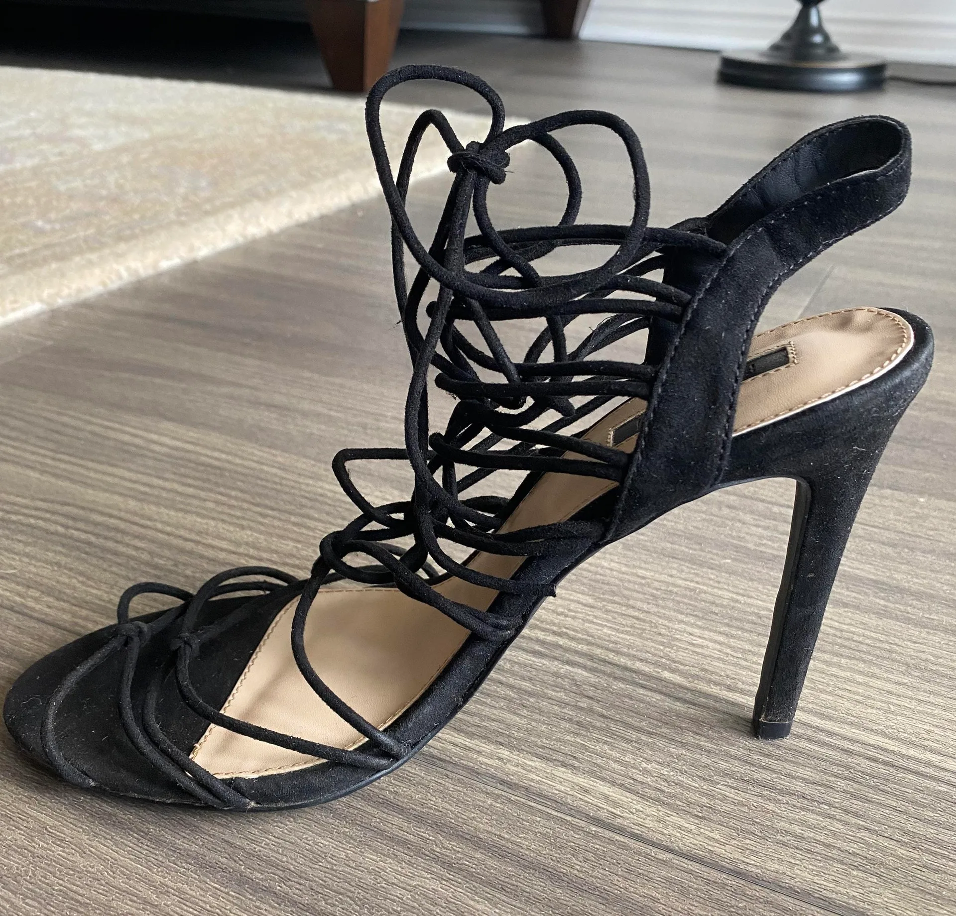 Forever 21 Black Lace Up Heels - Image 2