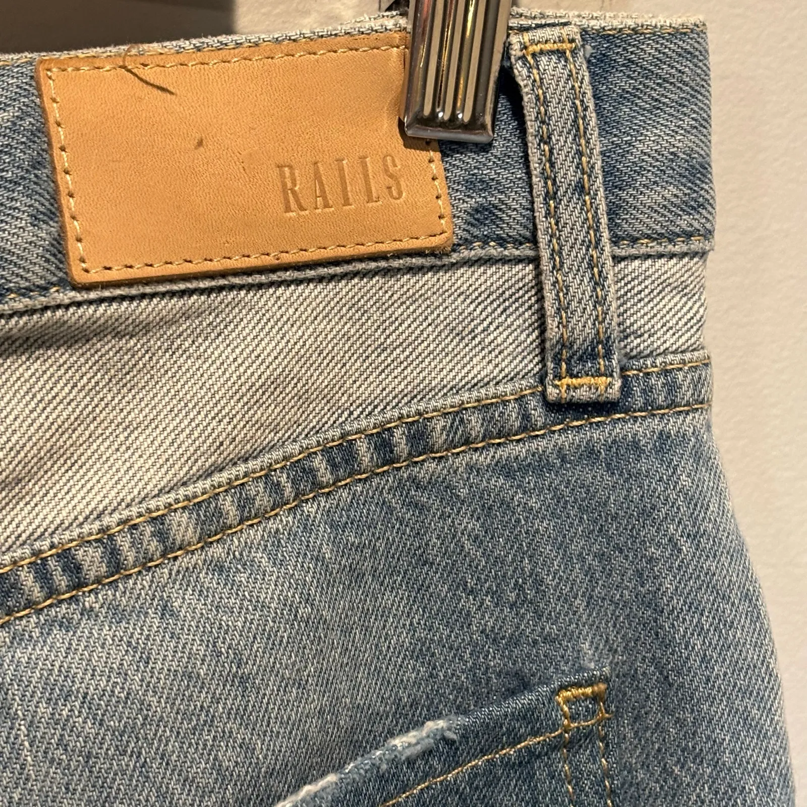 Rails The Atwater Slouchy Straight Patchwork Denim Jeans - size 26 - Image 5