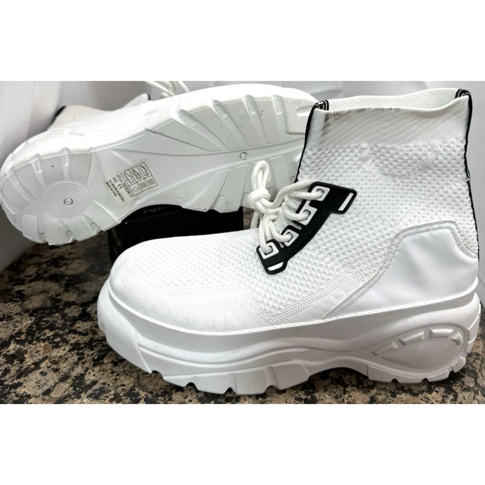 Yoki High Top Shoes Sneaker Slip on Mesh Breathable Wo’s Size 11 White - Image 4