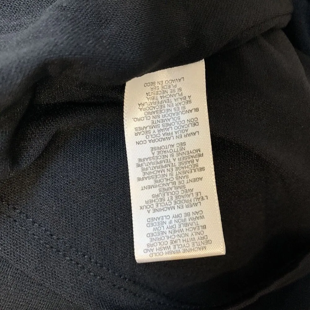 Michael Kors Black/Ivory Trim Sleeveless Colorblock Midi Shift Dress Sz XS/XP - Image 4