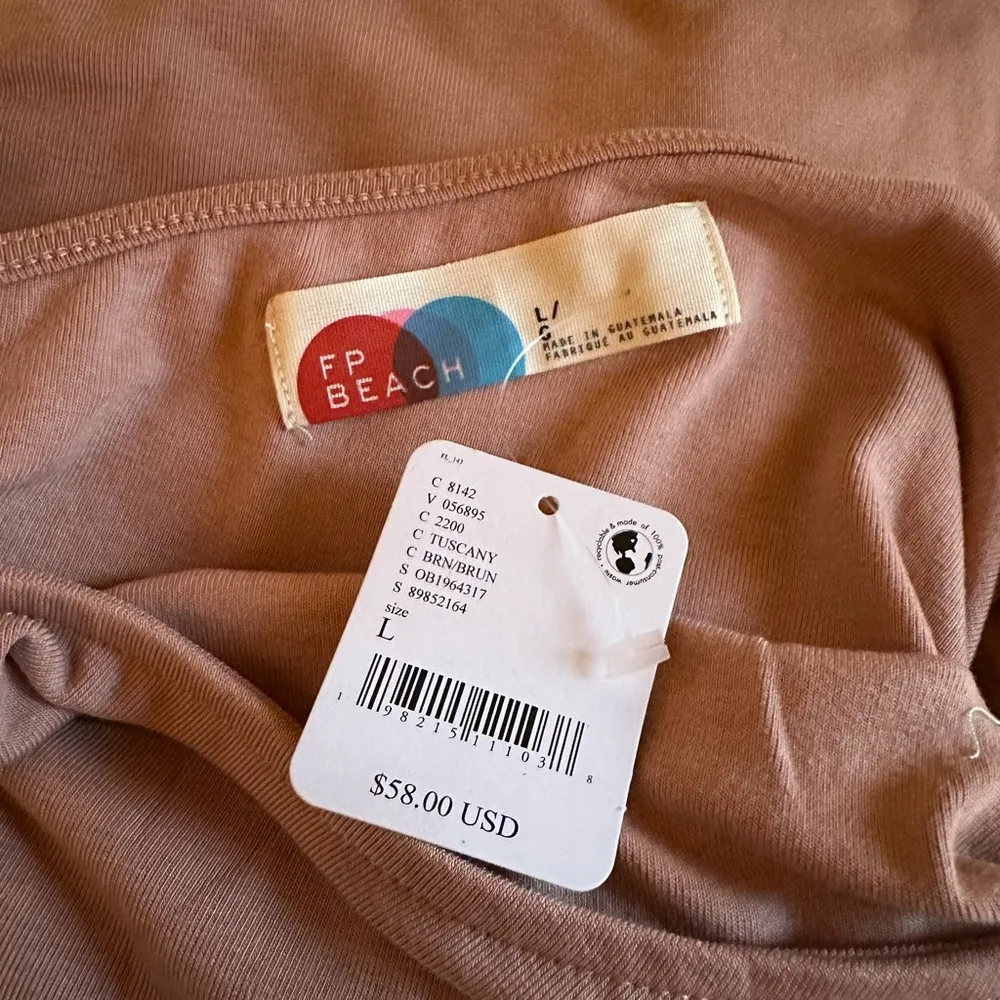 Free People Beach NWT Cora Mini Dress Tuscany color size Large 18” P2P stretchy - Image 5