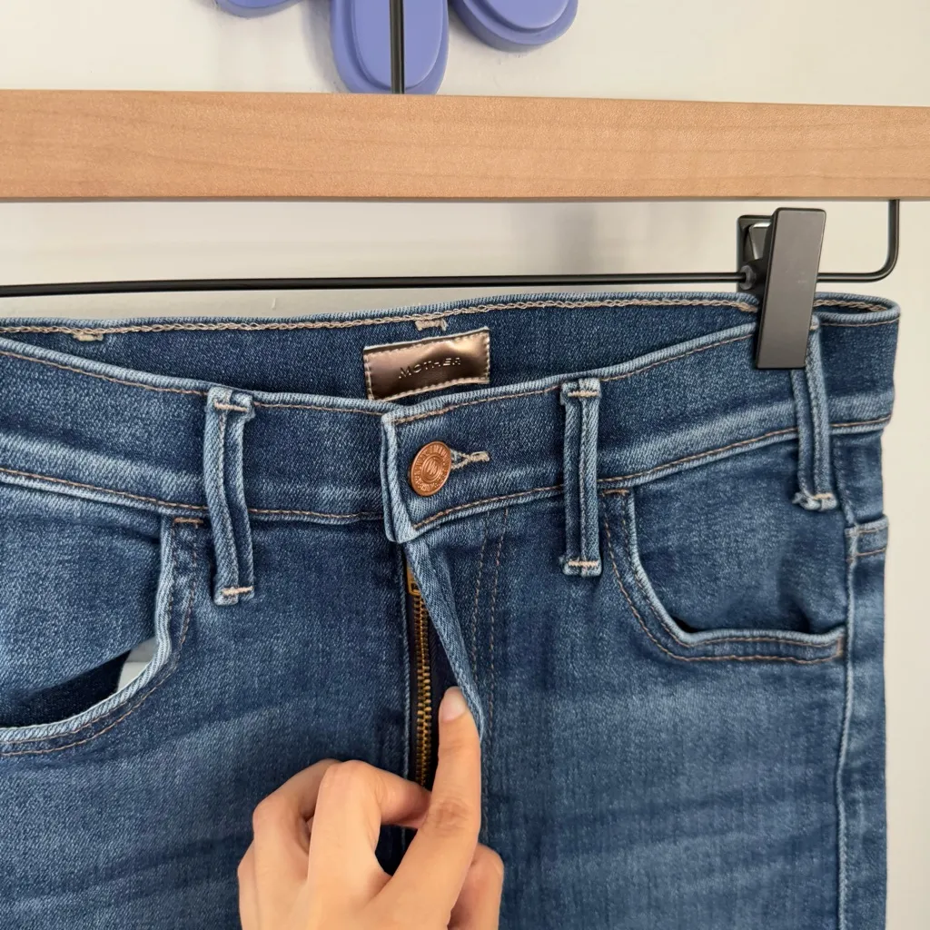 Mother 24 Hustler Ankle Fray Home Movies Blue - Image 5