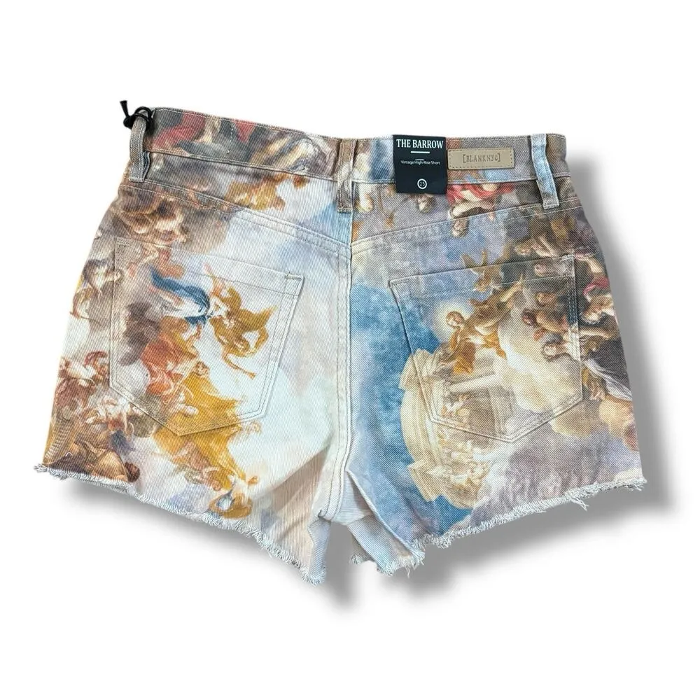 NWT BlankNYC The Barrow Size 25 Vintage High Rise Denim Short Photo Print - Image 6