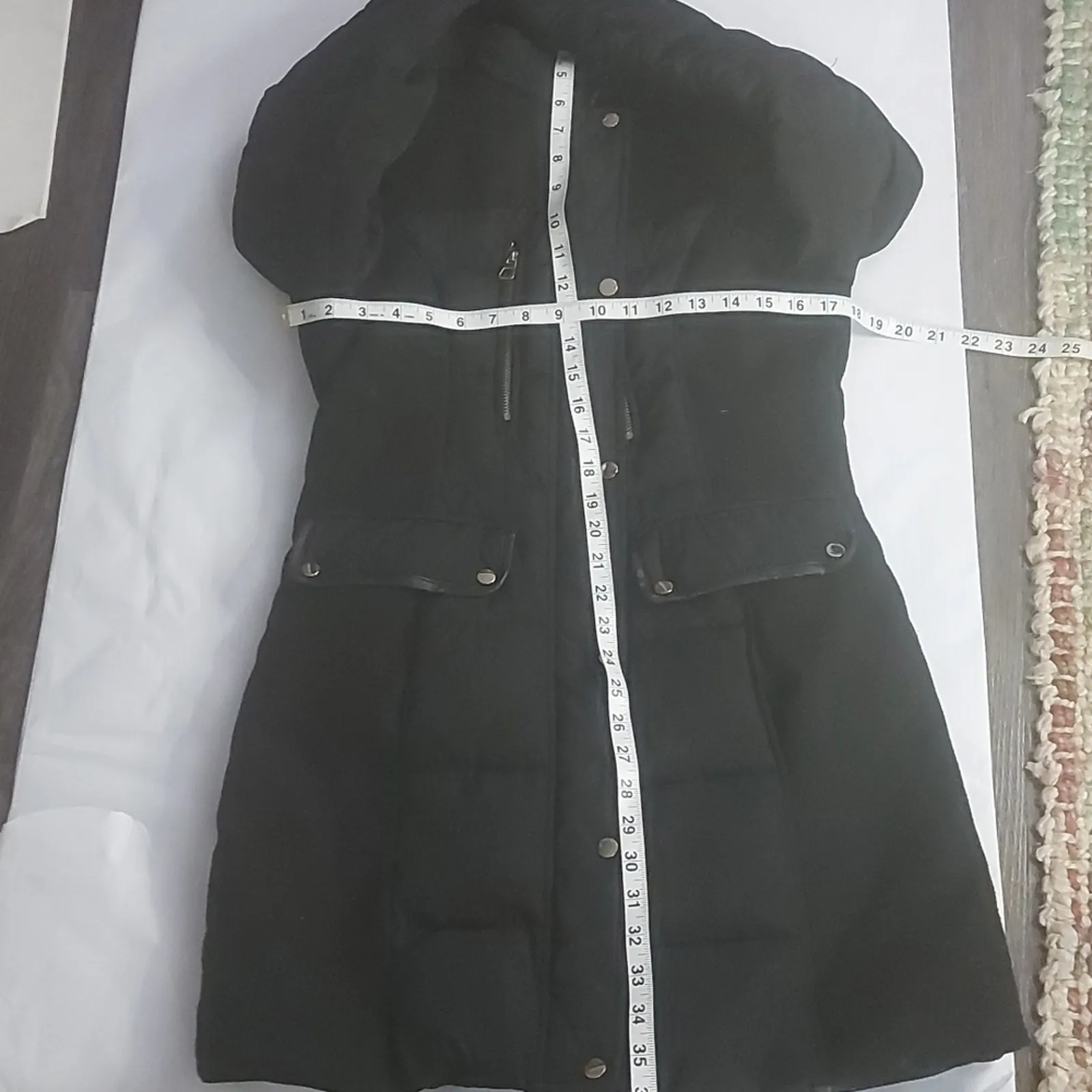 A.N.A Black Long Sleeve Puffer Coat S Winter Minimalist Winter Outdoor Cabincore - Image 5