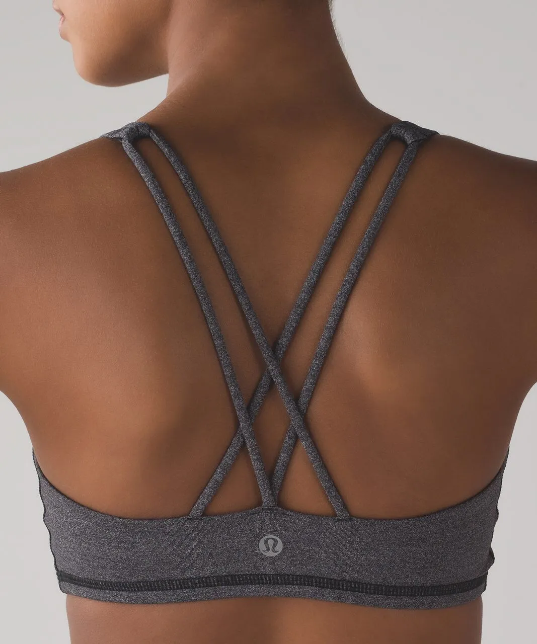 Lululemon Heathered Black Free To Be Bra Size 6 - Image 2