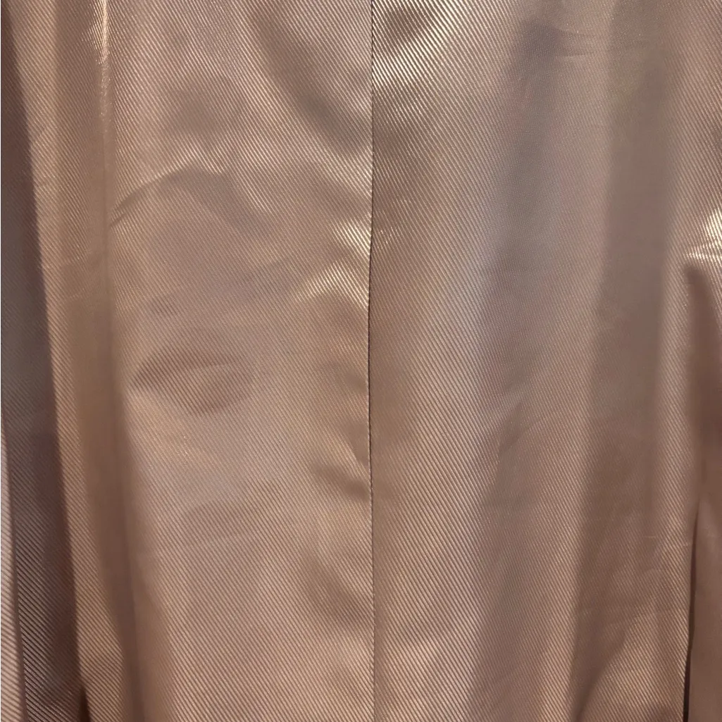 Lauren Ralph Lauren Khaki Tan Trench Coat Stand Collar Long Maxi Length  Large - Image 10