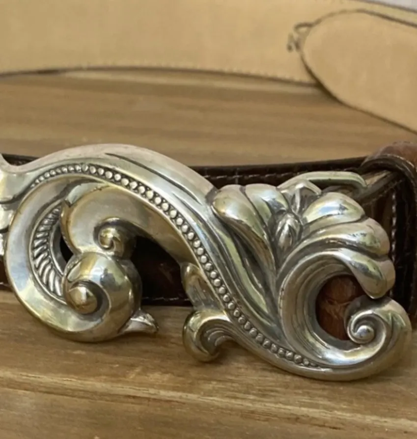 Brighton VINTAGE Brown Leather Belt - Image 4