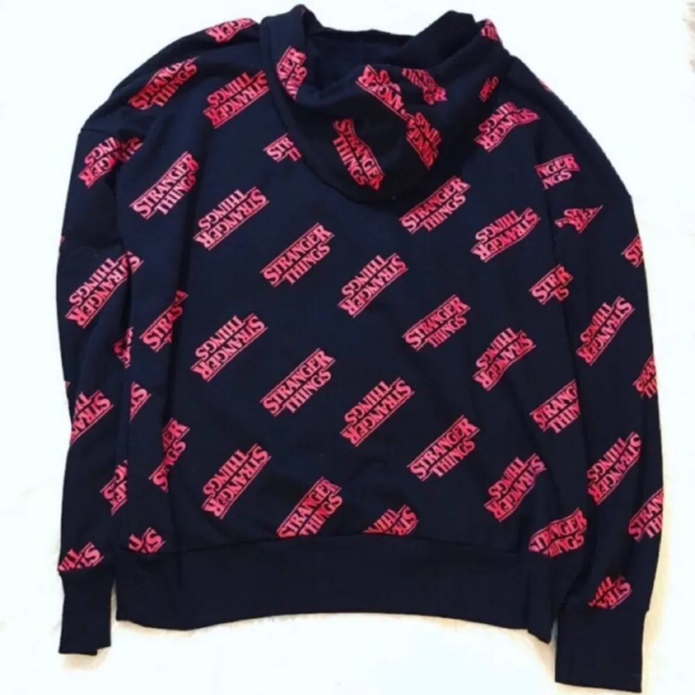 Stranger Things Red and Black Logo Hoodie - Image 2