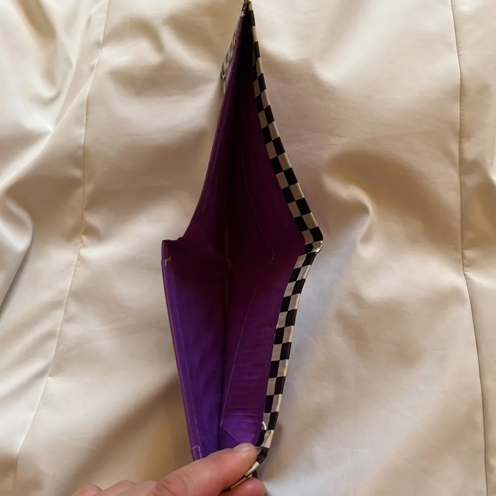 Duck Tape | Purple & Checkered Handmade Wallet Lots of Pockets One Size - Image 6