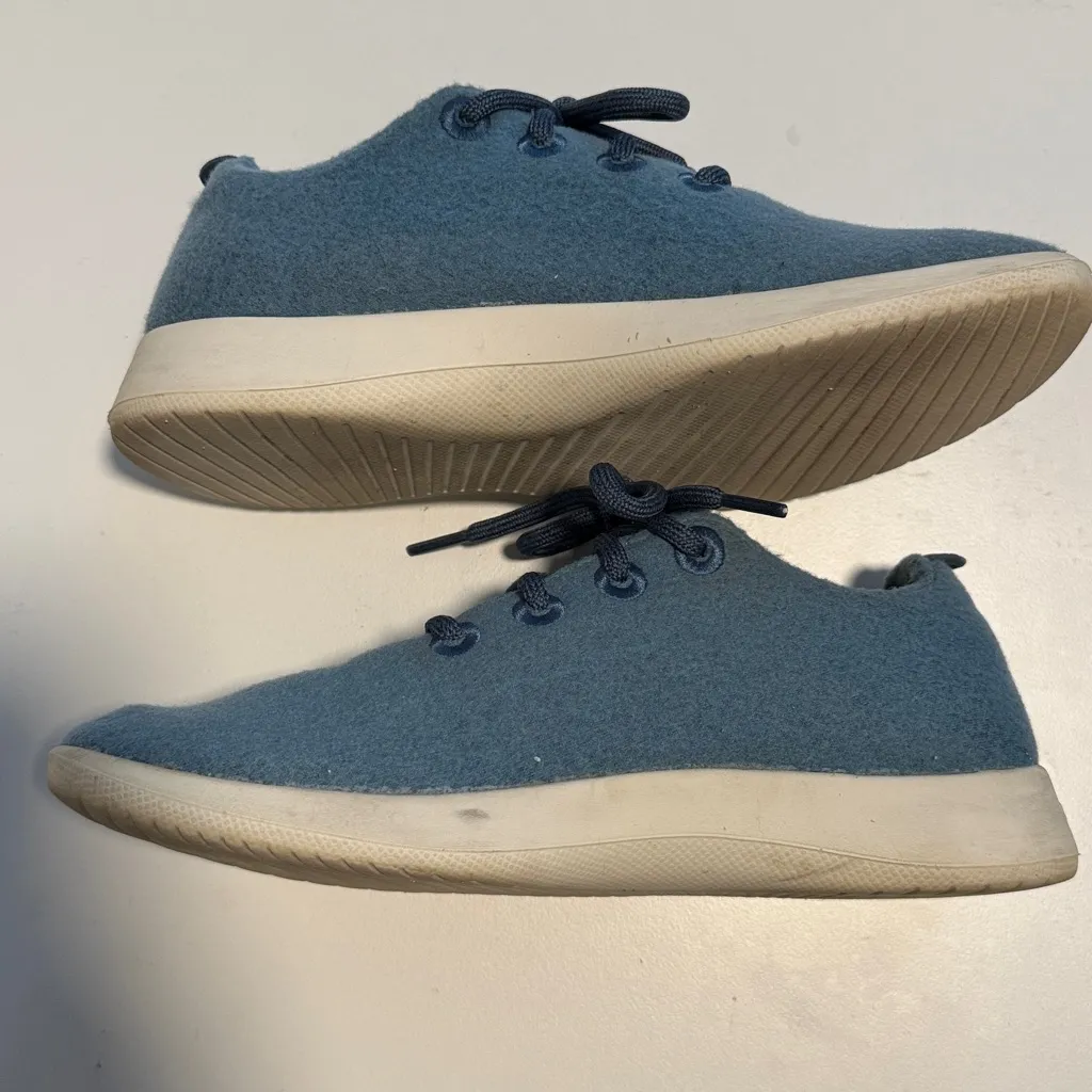 Allbirds blue woolrunner shoes sz 8 - Image 4