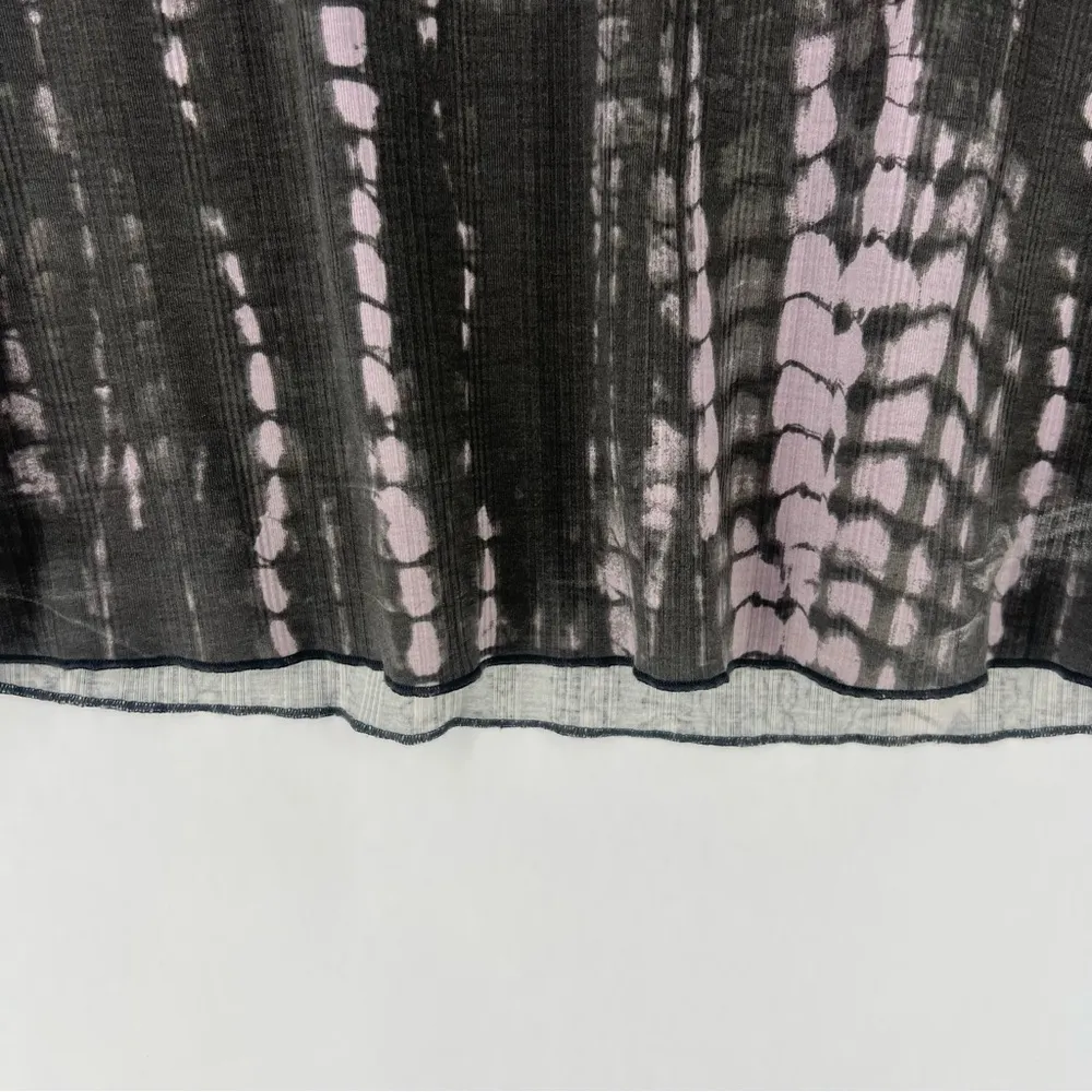 True‎ Craft Plus Size 1X Tie Dye Lettuce Edge Ribbed Top - Image 7