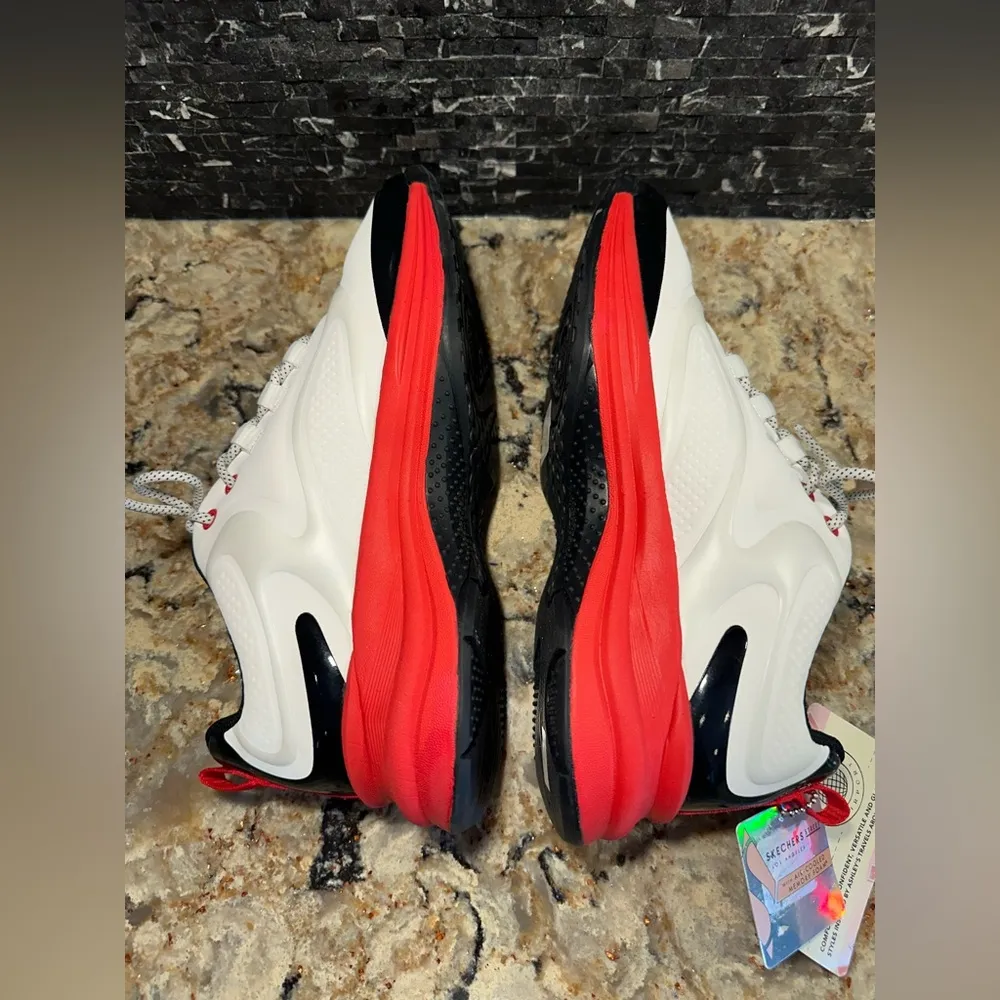 Skechers Womens Ashley Park Street Glam Point the Way Sneakers Preppy Sz 7.5 Red - Image 8