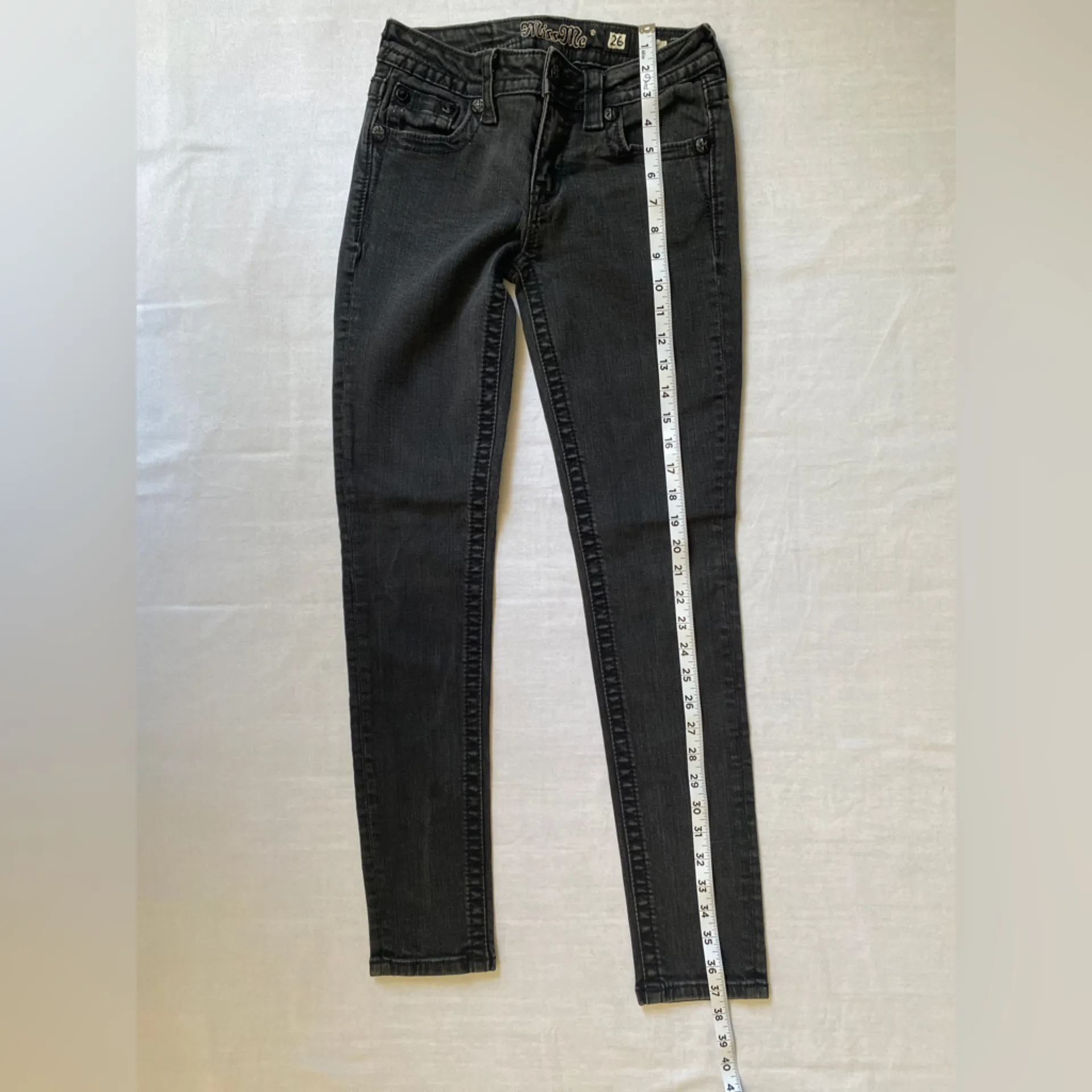 Miss‎ Me Skinny Jeans Style no: MY736253 Color: BLK 01 Inseam 30 - Image 5