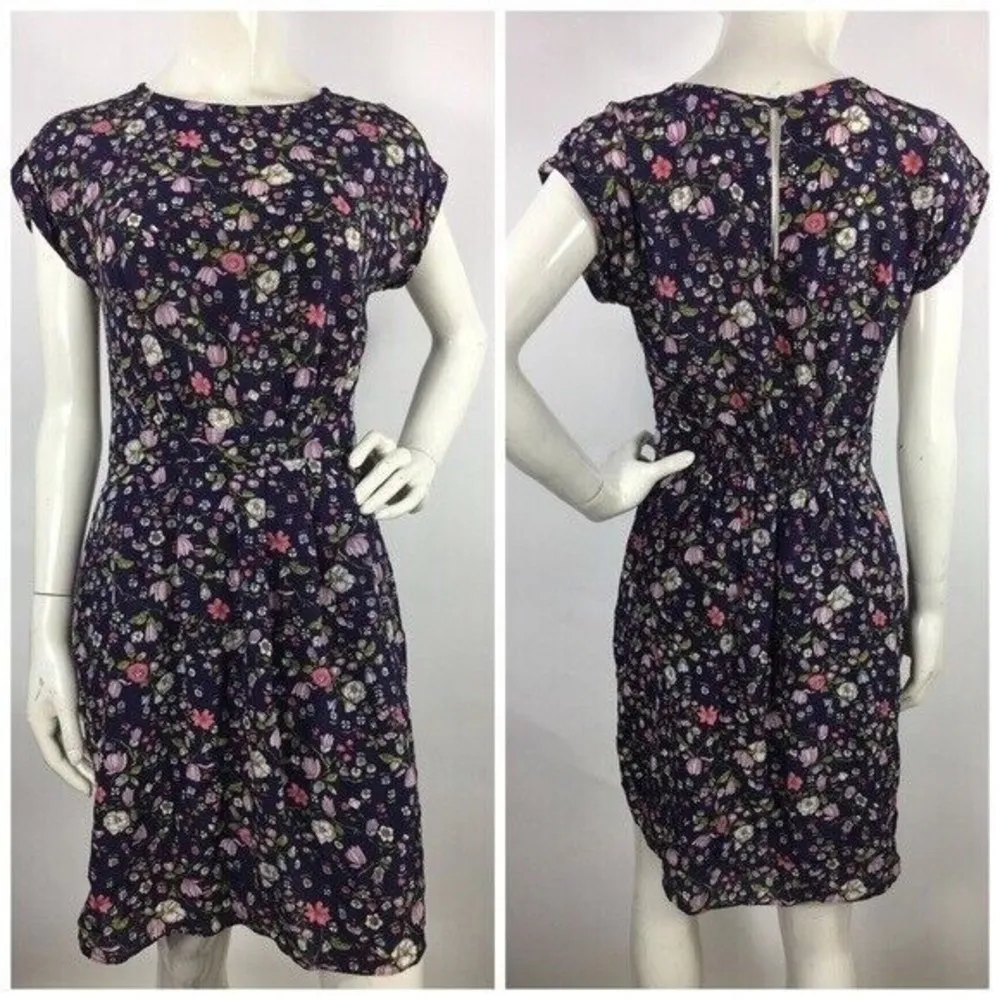 Floral Tapestry Print Silk Dress - Image 3
