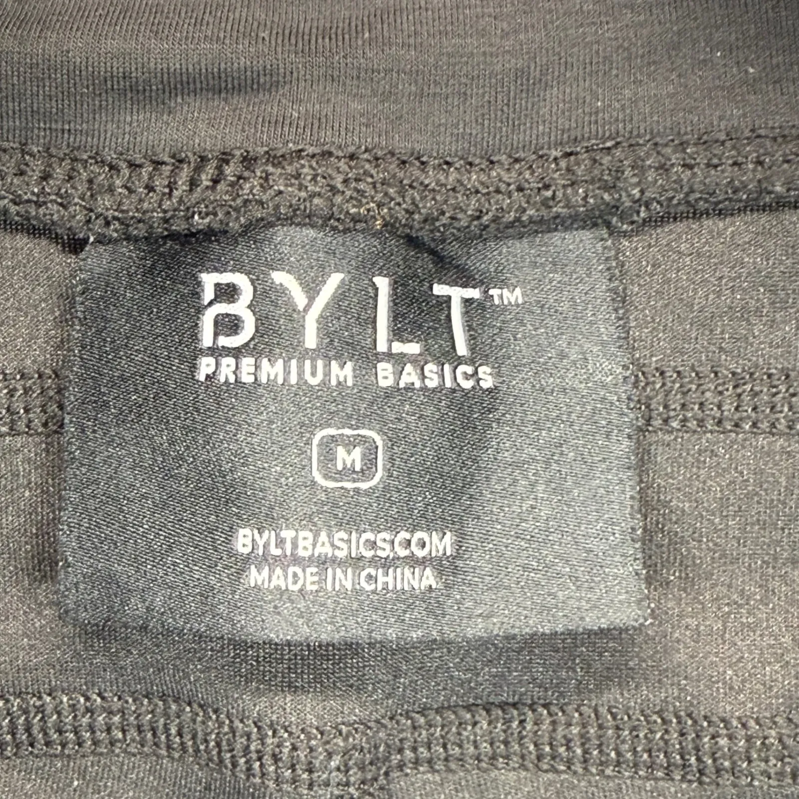 BYLT Premium Basics Lounge Pants Drawstring Pockets Split‎ Hem Black Size M Size M - Image 8