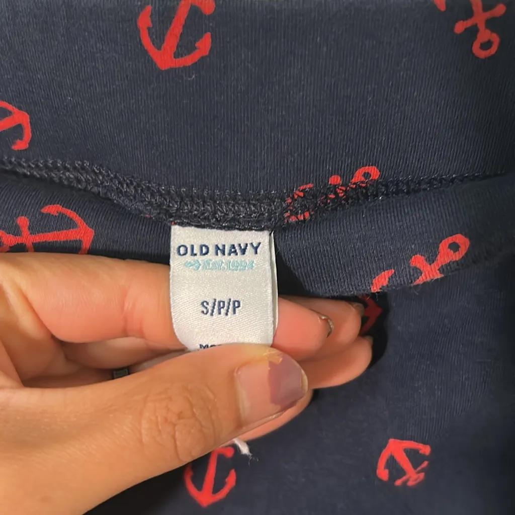 Old Navy Nautical Print Skirt - Navy Blue I Size S |Anchor & Ship Wheel Design - Image 3