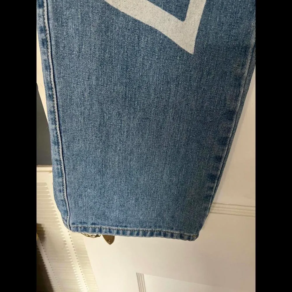 Cider Trendy Heart-Print Denim Jeans size Large - Image 6