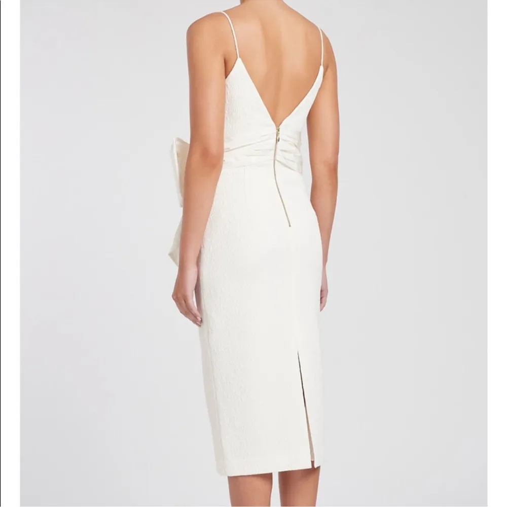Rebecca Vallance Women’s Monique Genevieve Bow Waist Sleeveless White Midi Dress Size 2 - Image 7