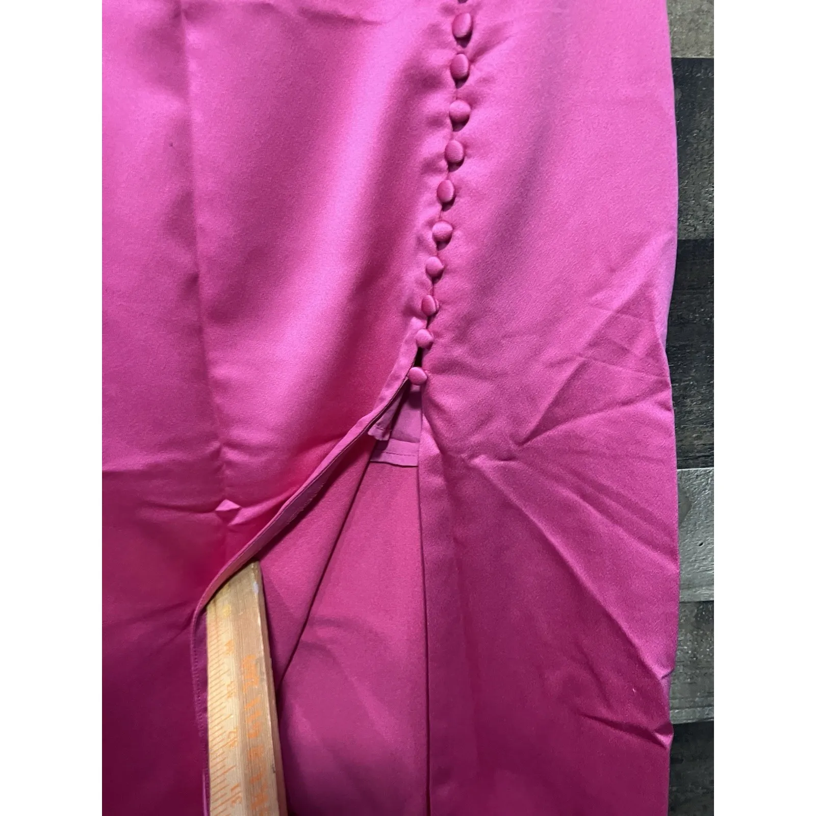 Express X LadyGang Skirt Womens‎ Medium Pink Midi Satin Party Dressy Slit Event - Image 3