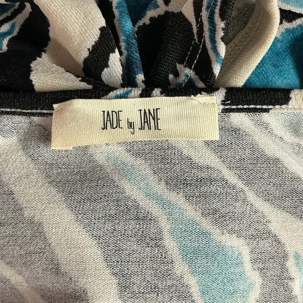 Chic Zebra Print Long Sleeve Dress Blue Size 3X - Image 4