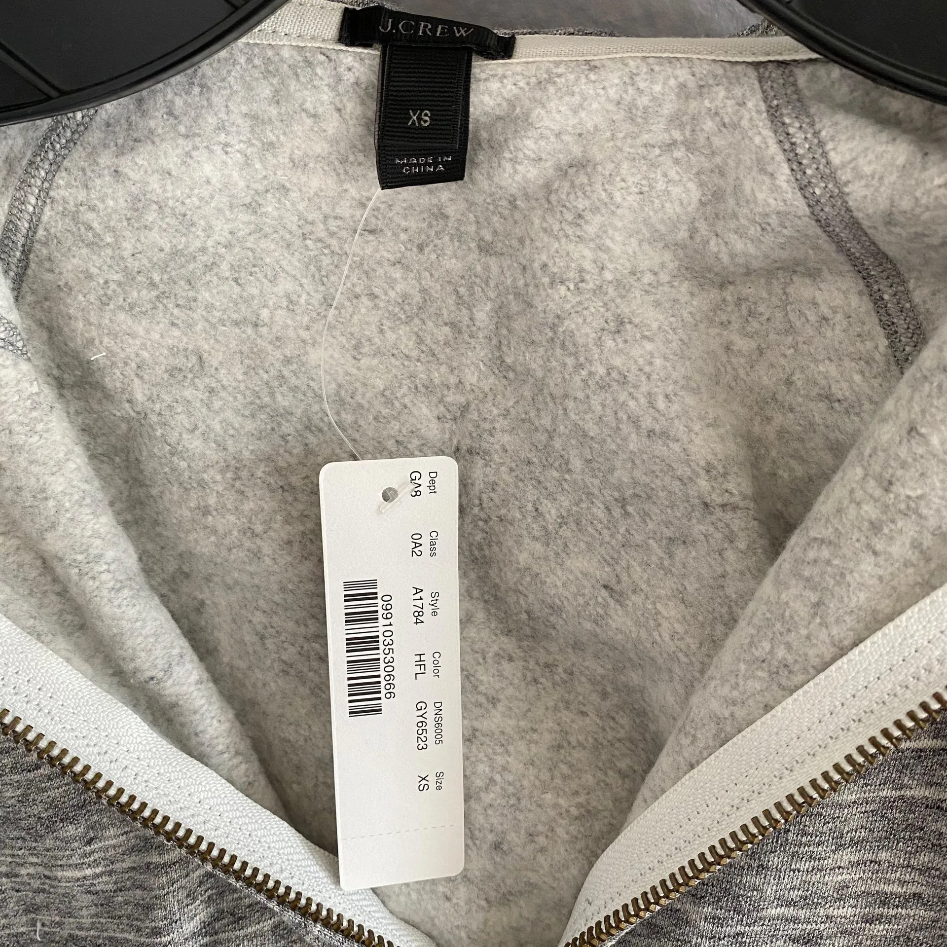 J. Crew Grey Jacket Hoodie - Image 3