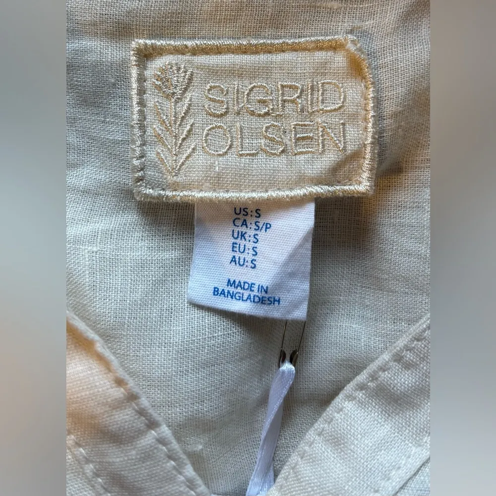 NWT Sigrid Olsen Linen Button Down Shirt - Image 5