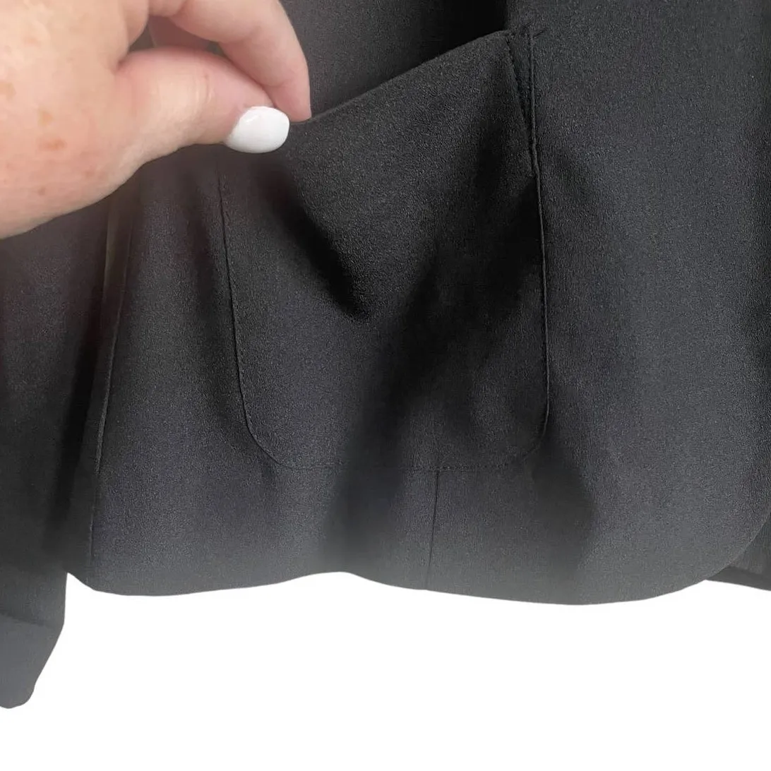 Eric + Lani Women Blazer Jacket S Black Button Closure Career‎ Officewear Event - Image 6