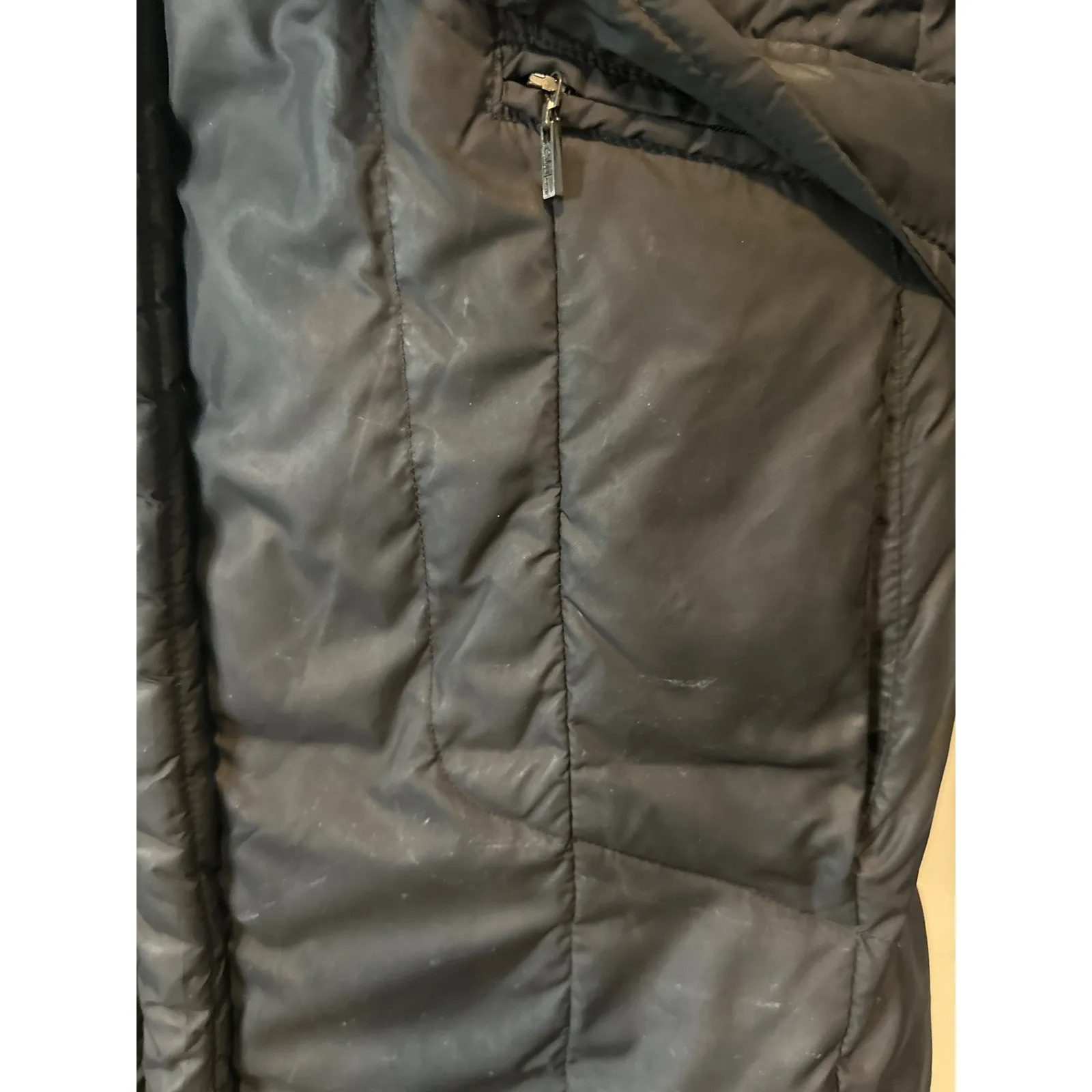 Cole Haan Black Down Midi Puffer Coat Jacket Size Small - Image 12