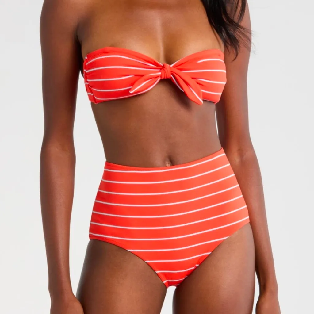 Lemlem Jeliba Tangerine Ava Bandeau Swim Top Size Large - Image 2