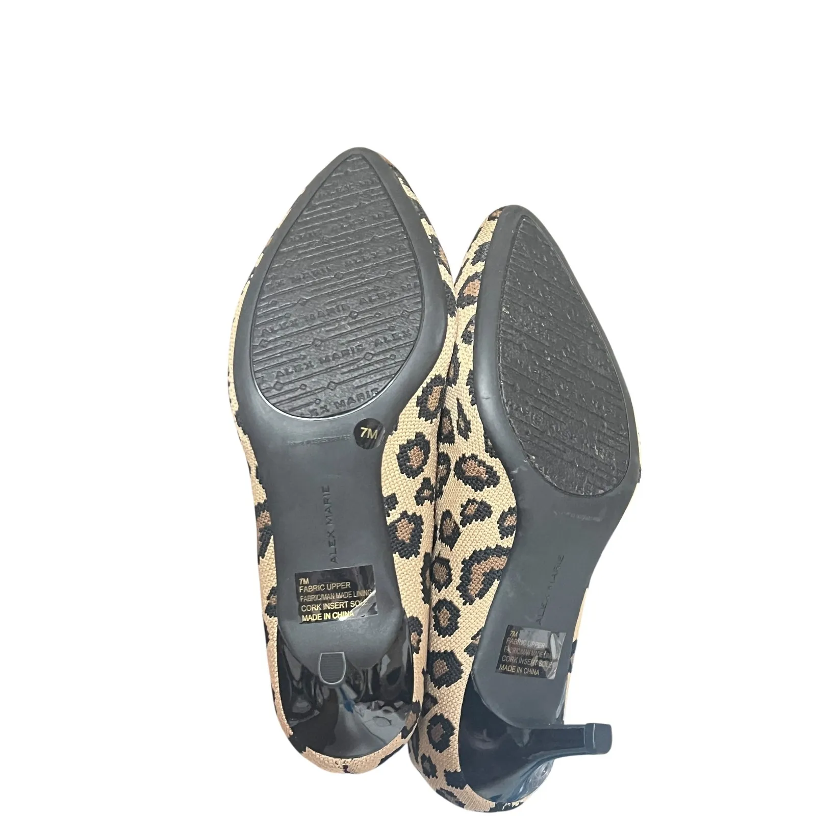 Alex Marie Leopard Animal Print Sock Booties Shoes Women 7M Pull On Tan Brown - Image 6