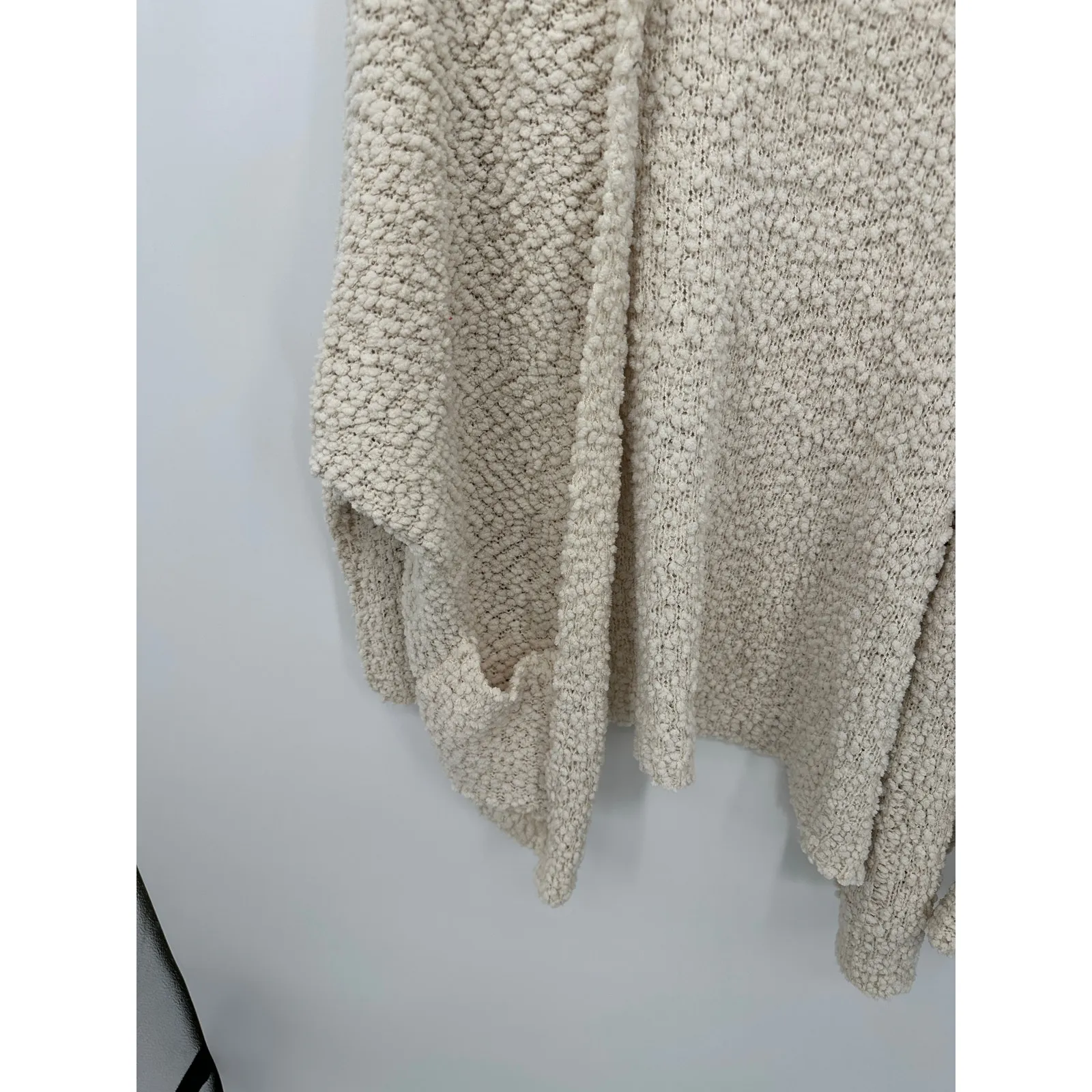 Umgee Womens Cream Chunky Knit Cardigan Sweater Pockets Size M Long Open Front - Image 4