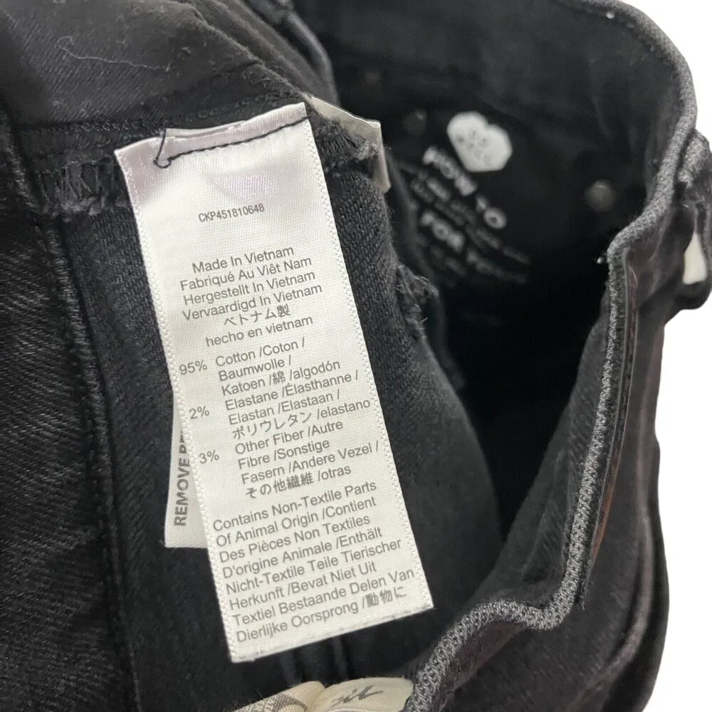 Madewell Womens Cali Demi Boot Jeans in Starkey Wash Cropped Black Size 25 - Image 13