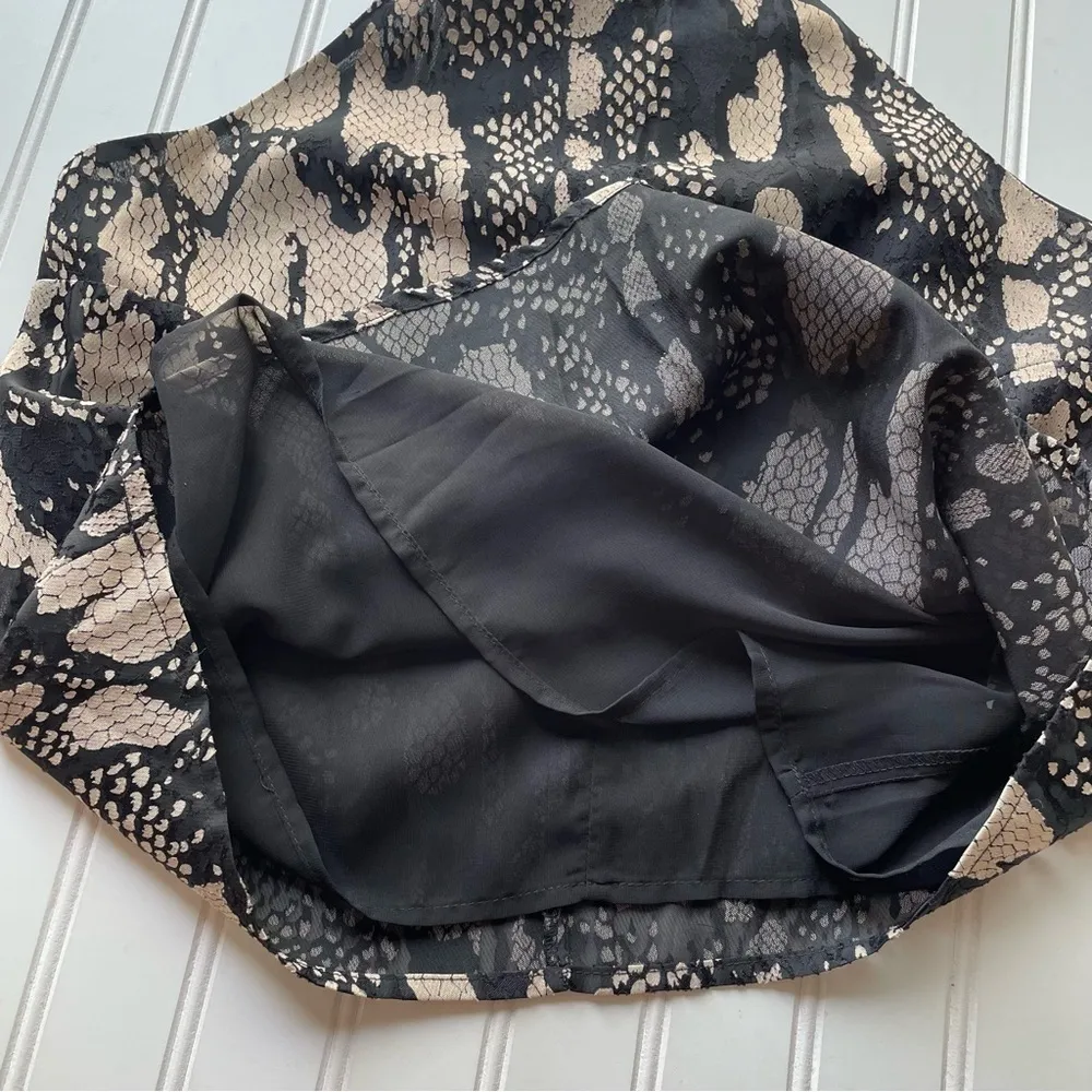 Arzu Sabanci for KOTON Halter Tank Top Black Size 38 XS Small Snakeskin shoulder - Image 7