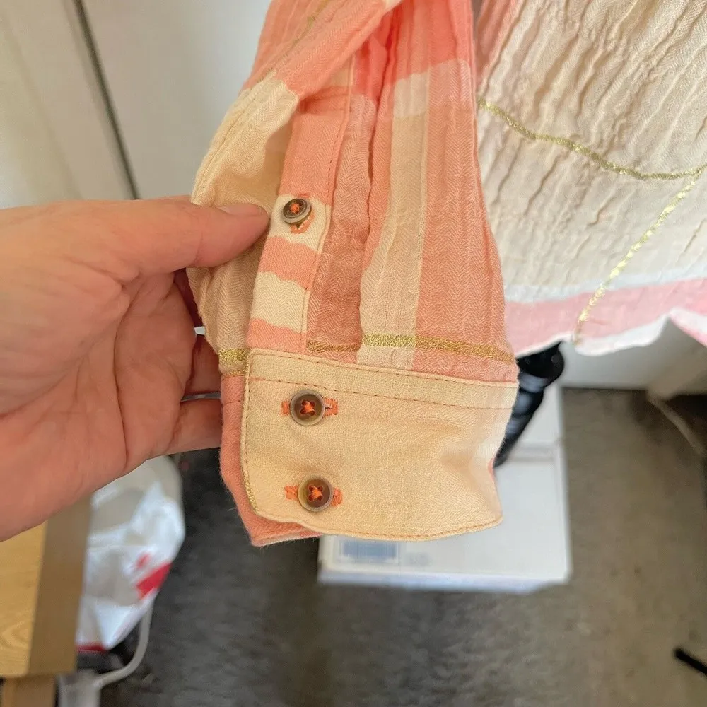 Holding Horses Anthropologie Shirt Sz 10 Button Down Plaid Gailen Western Rodeo - Image 7