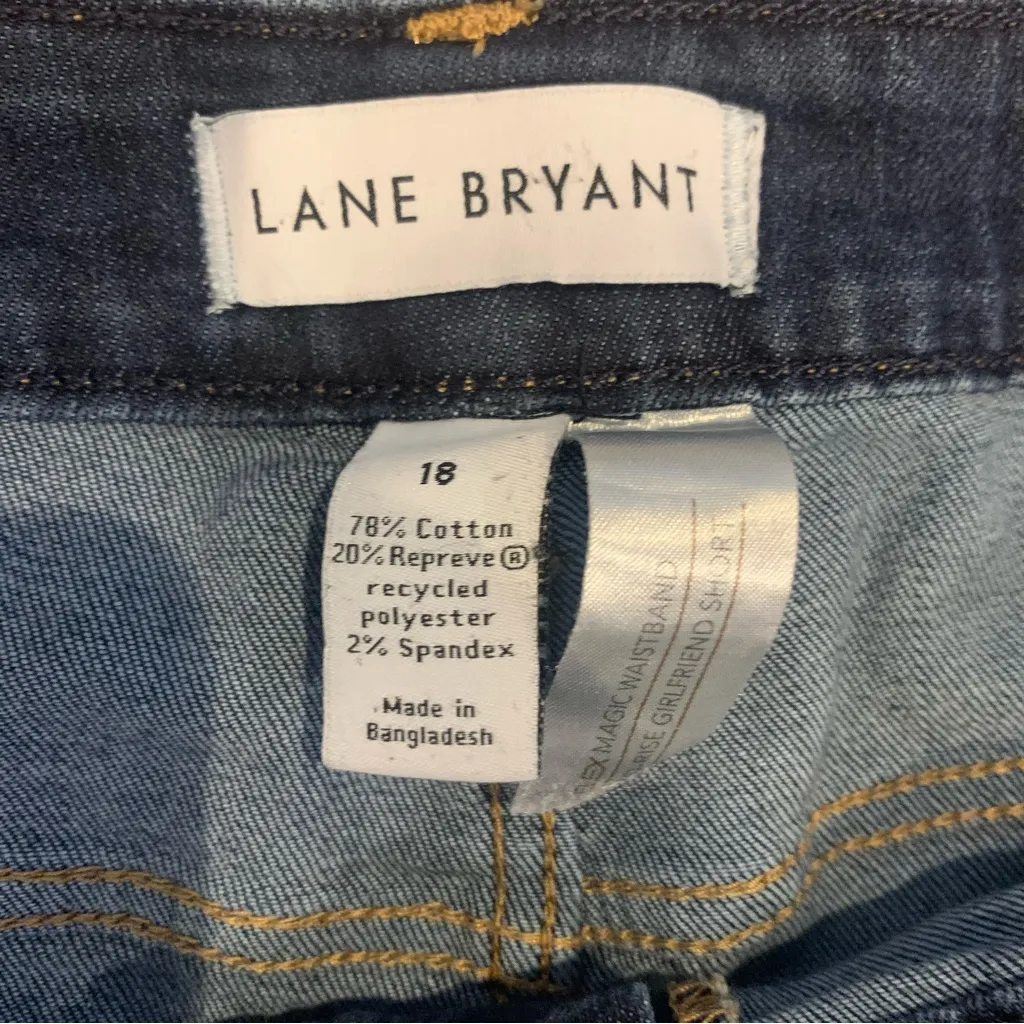 LANE BRYANT Jean Shorts Dark Wash size 18 - Image 4