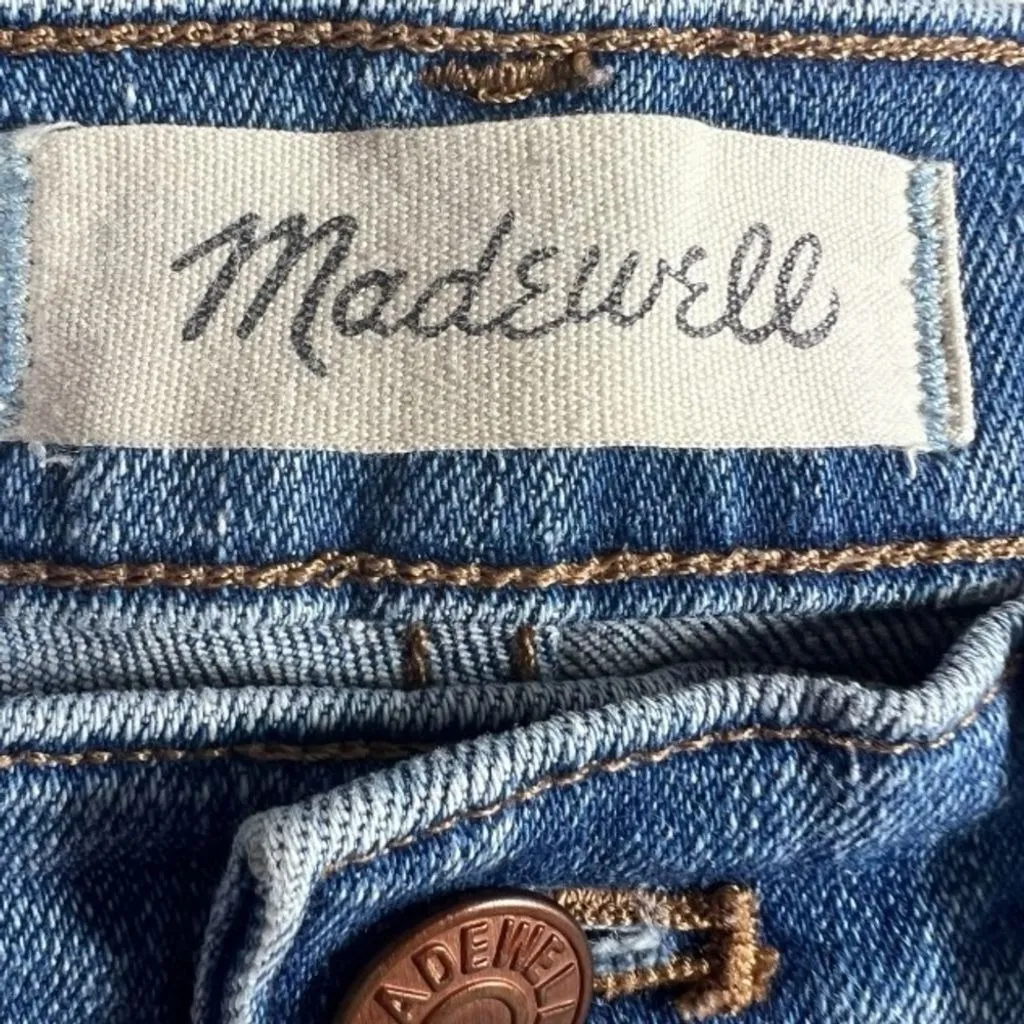 Madewell 9"‎ High Rise Skinny Jeans Distressed Denim Light Wash Size 26 Casual - Image 2