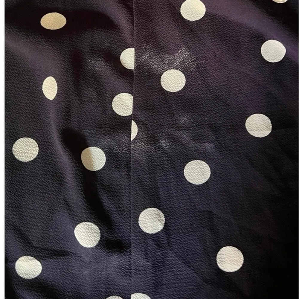 Monteau Women's Cold Shoulder Polka Dot Blouse Sz L - Image 11