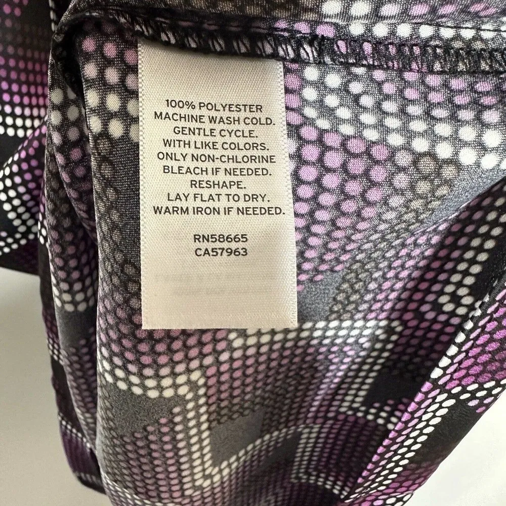 NWT Bp Be Proud Liza Print Cowl Neck Satin Dress Women's Purple Size 4X - Image 7