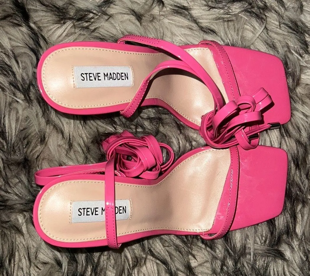 Steve Madden Women's Uplift PINK Heeled Sandal - Image 7