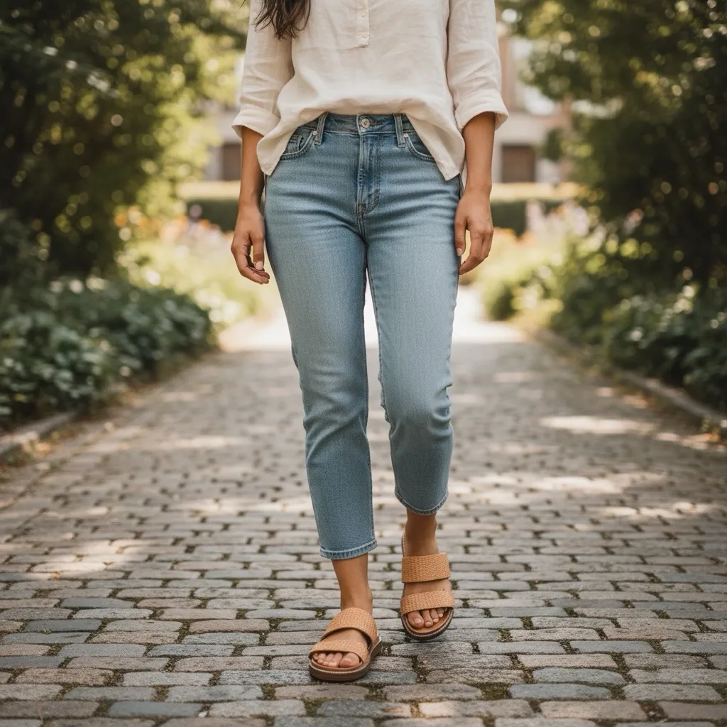 Joie Nimble Brown Woven Slide Sandals Shoes size 7.5 - Image 2